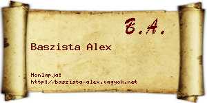 Baszista Alex névjegykártya